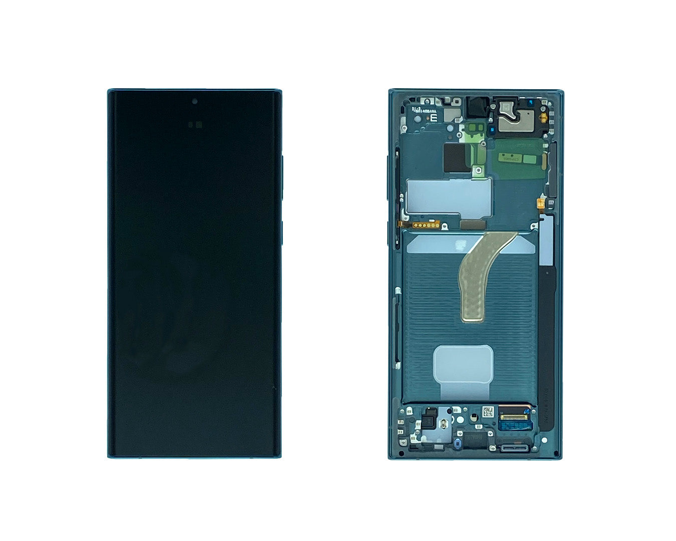 Samsung Galaxy S22 Ultra S908B Écran et numériseur avec cadre Vert Service Pack