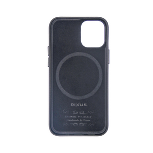 Rixus For iPhone 15 Pro Classic 02 Case With MagSafe Noir