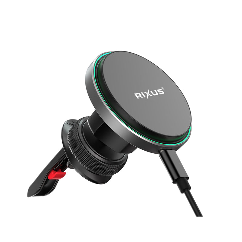 Rixus RXWC12 MagSafe Charging Compatible Air Vent Mount Black (support de ventilation compatible avec les chargeurs MagSafe)