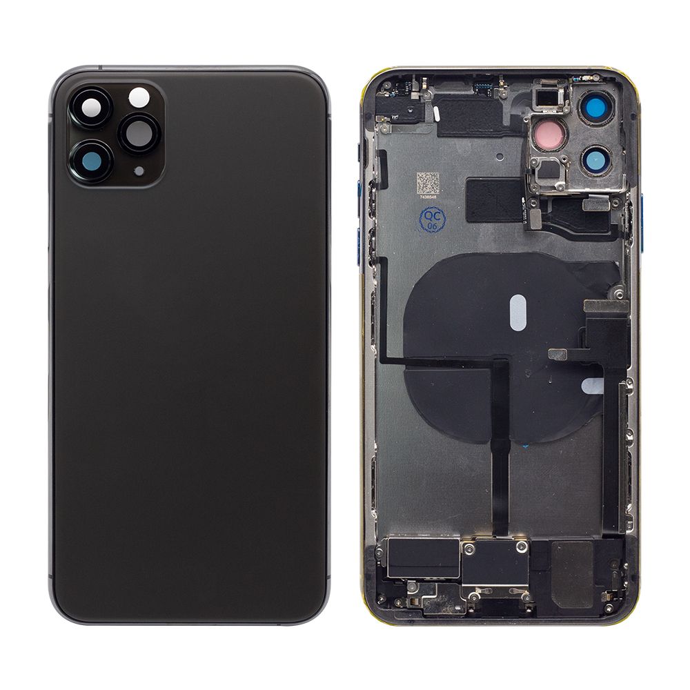 Pour iPhone 11 Pro Max Boîtier complet incluant toutes les petites pièces sans la batterie et la caméra arrière (Noir)