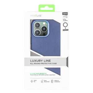 Rixus Classic 02 Case With MagSafe Pour iPhone 13 Pro Bleu