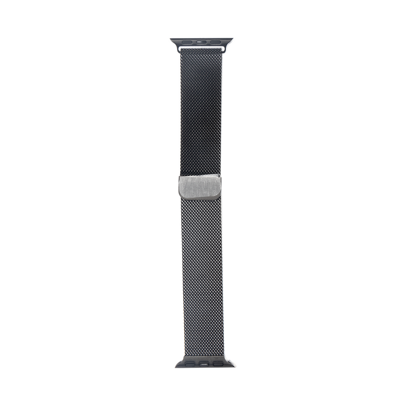 Pour Apple Watch 42mm, 44mm, 45mm, 49mm Bracelet à boucle milanaise Noir