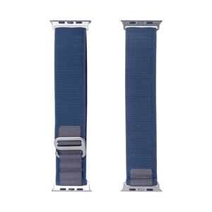 Pour Apple Watch 42mm, 44mm, 45mm, 49mm Bracelet Nylon Alpine Loop Bleu Boîte de vente au détail