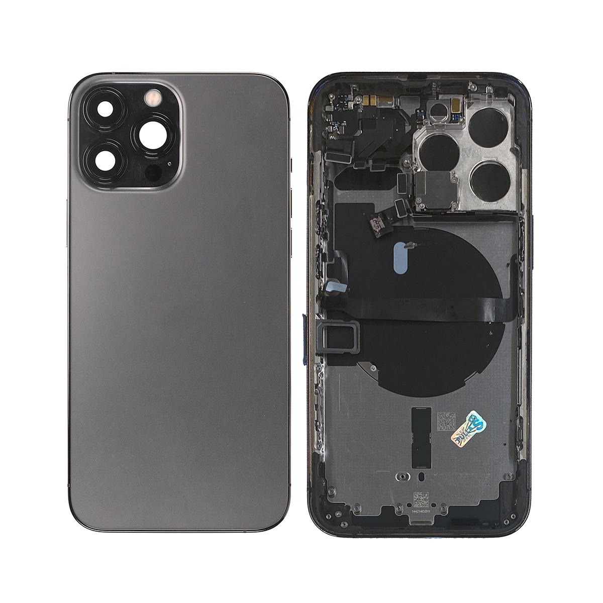 Pour iPhone 13 Pro Boîtier complet avec toutes les petites pièces sans batterie ni appareil photo arrière Graphite