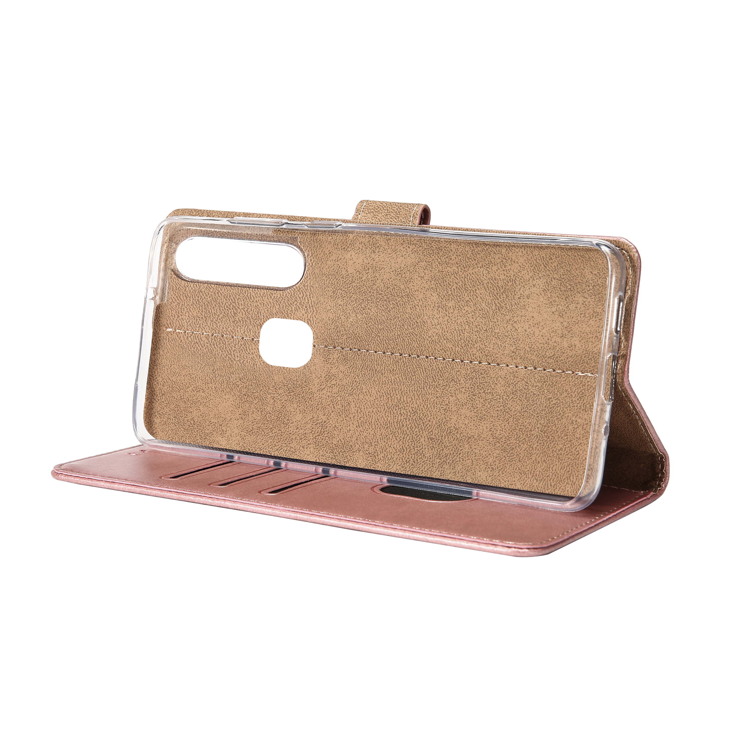 Rixus Bookcase Pour Samsung Galaxy A20e A202F Rose