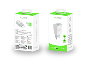 Rixus RX2021 Chargeur PD 20W Blanc