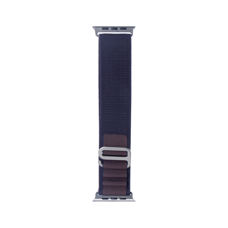 Pour Apple Watch 42mm, 44mm, 45mm, 49mm Bracelet Nylon Alpine Loop Indigo Boîte de vente au détail