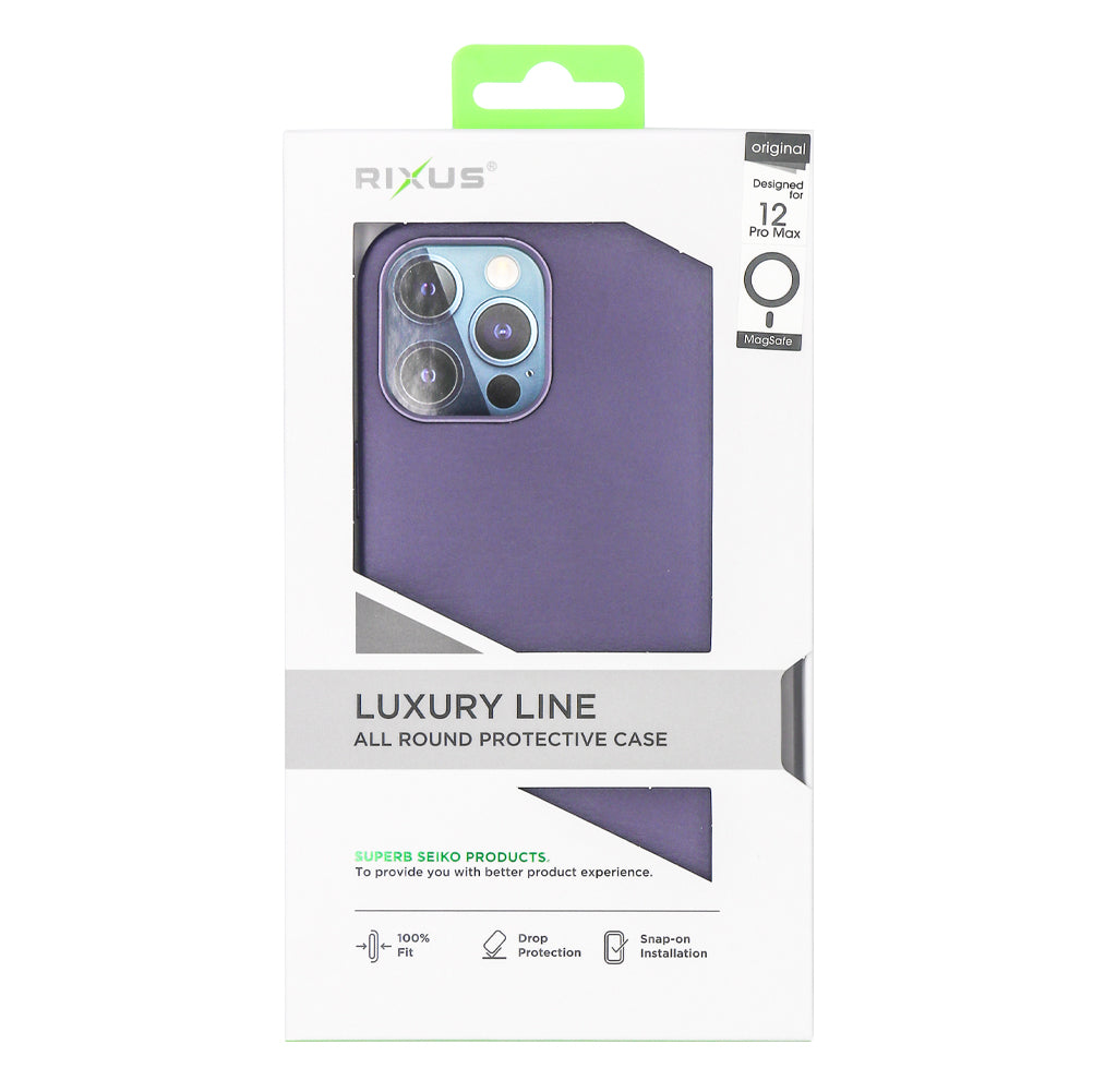 Rixus Classic 02 Case With MagSafe Pour iPhone 12 Pro Max Violet