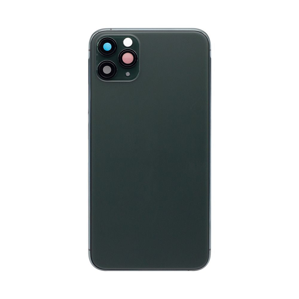 Pour iPhone 11 Pro Max Boîtier complet incluant toutes les petites pièces Sans batterie et appareil photo arrière Vert