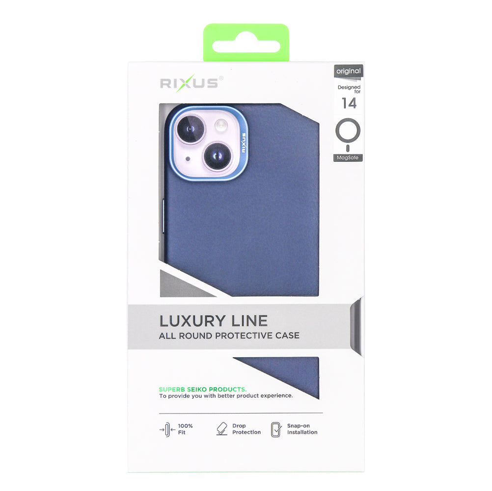 Rixus Classic 02 Case avec MagSafe pour iPhone 14 Bleu