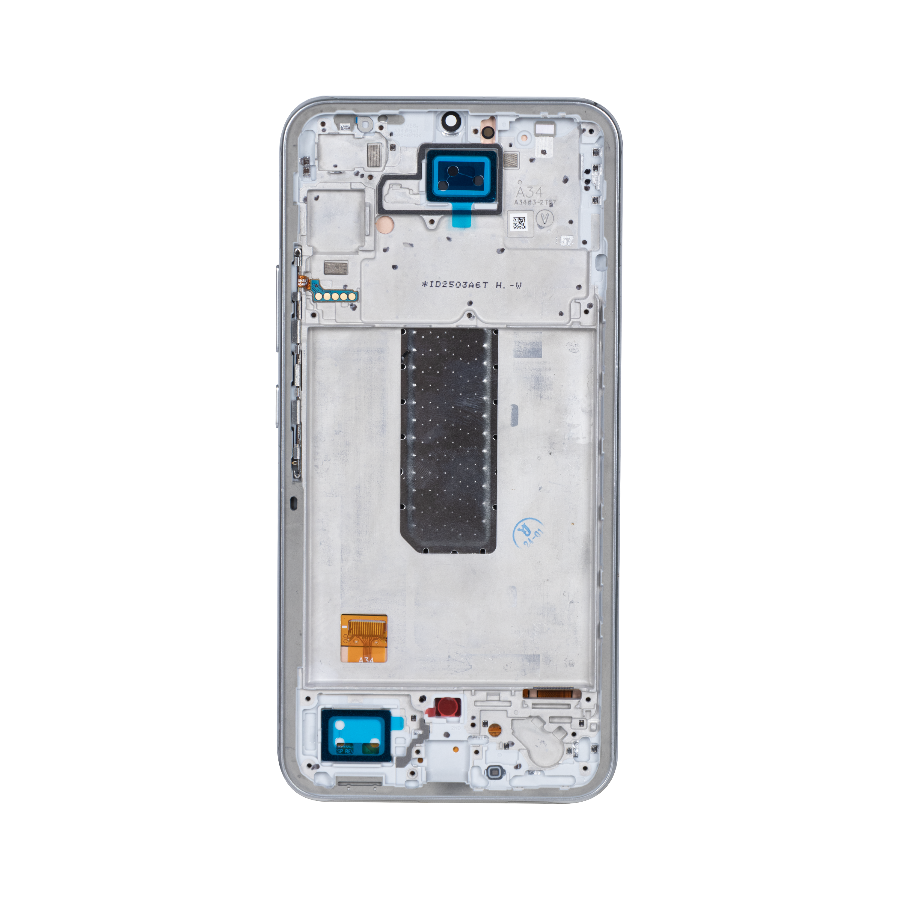 Samsung Galaxy A34 5G A346B Ecran et numériseur avec cadre Argent Soft-OLED