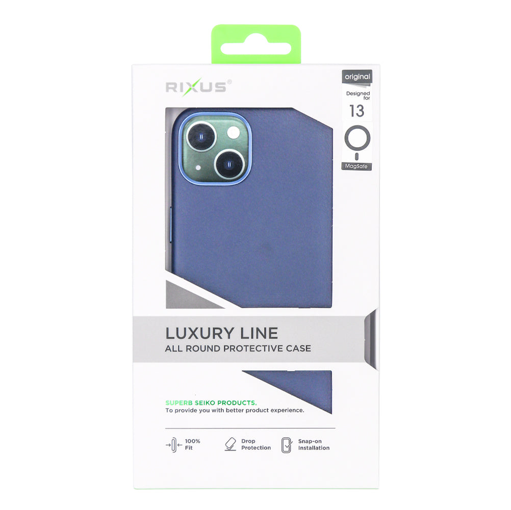 Rixus Classic 02 Case With MagSafe Pour iPhone 13 Bleu