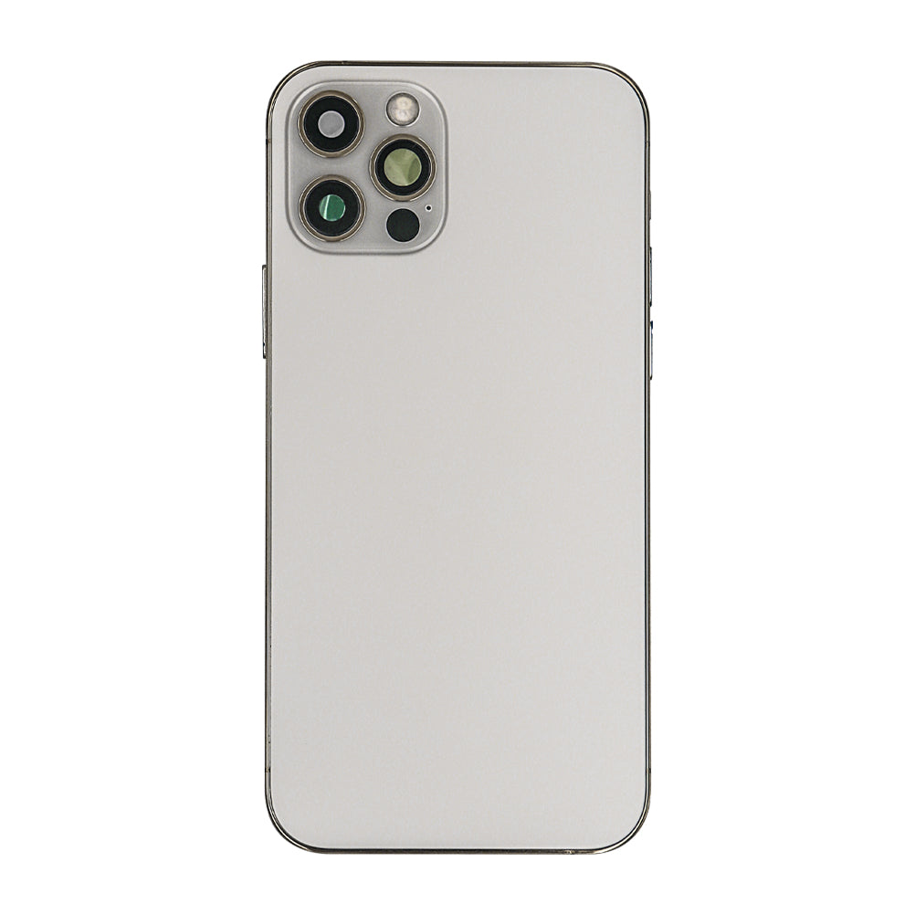 Pour iPhone 12 Pro Boîtier complet avec toutes les petites pièces sans batterie ni appareil photo arrière Or