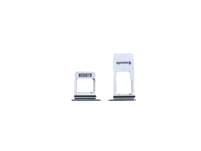Samsung Galaxy A8 A530F (2018) Set de support de carte Sim et SD Gris Orchidée