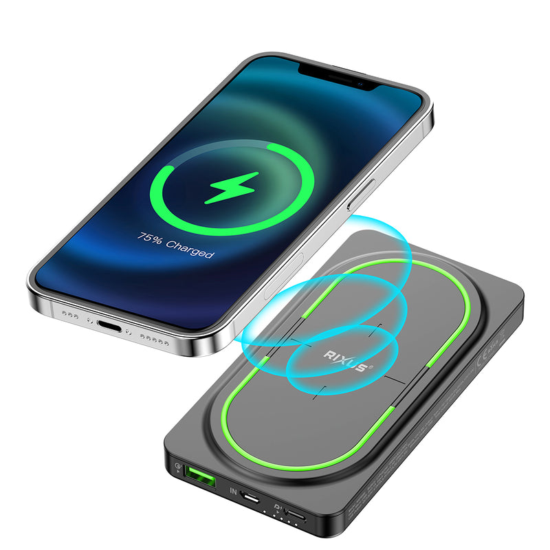 Rixus RXPB80 Wireless PD Powerbank 10000mAh Noir