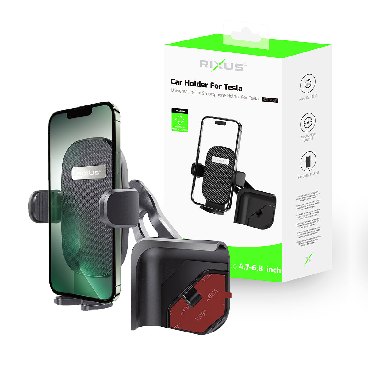 Support de voiture Rixus RXHM56 pour Tesla Model 3, Model Y