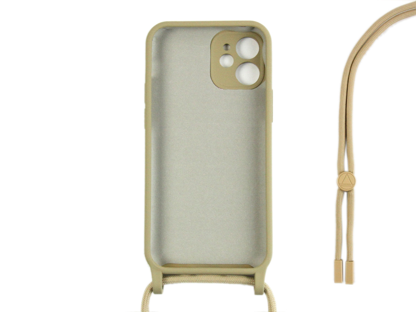 Rixus pour iPhone 11 TPU Necklace Cord Cover Gold