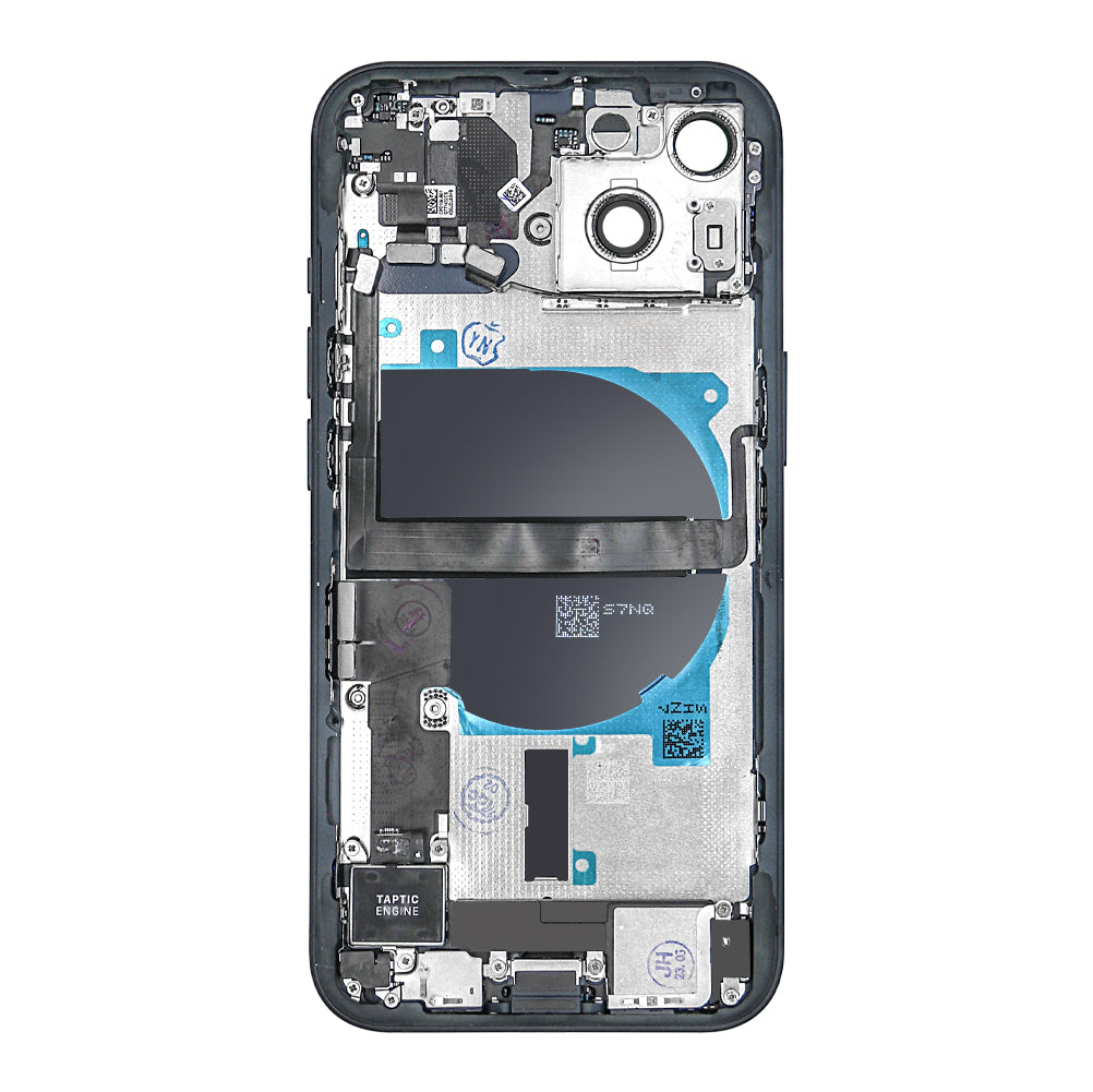 Pour iPhone 13 Boîtier complet avec toutes les petites pièces sans la batterie et l'appareil photo arrière Minuit