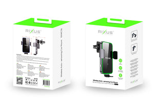 Rixus RXWC36 Wireless Auto-sensoring Car Mount Black (support de voiture sans fil à détection automatique)