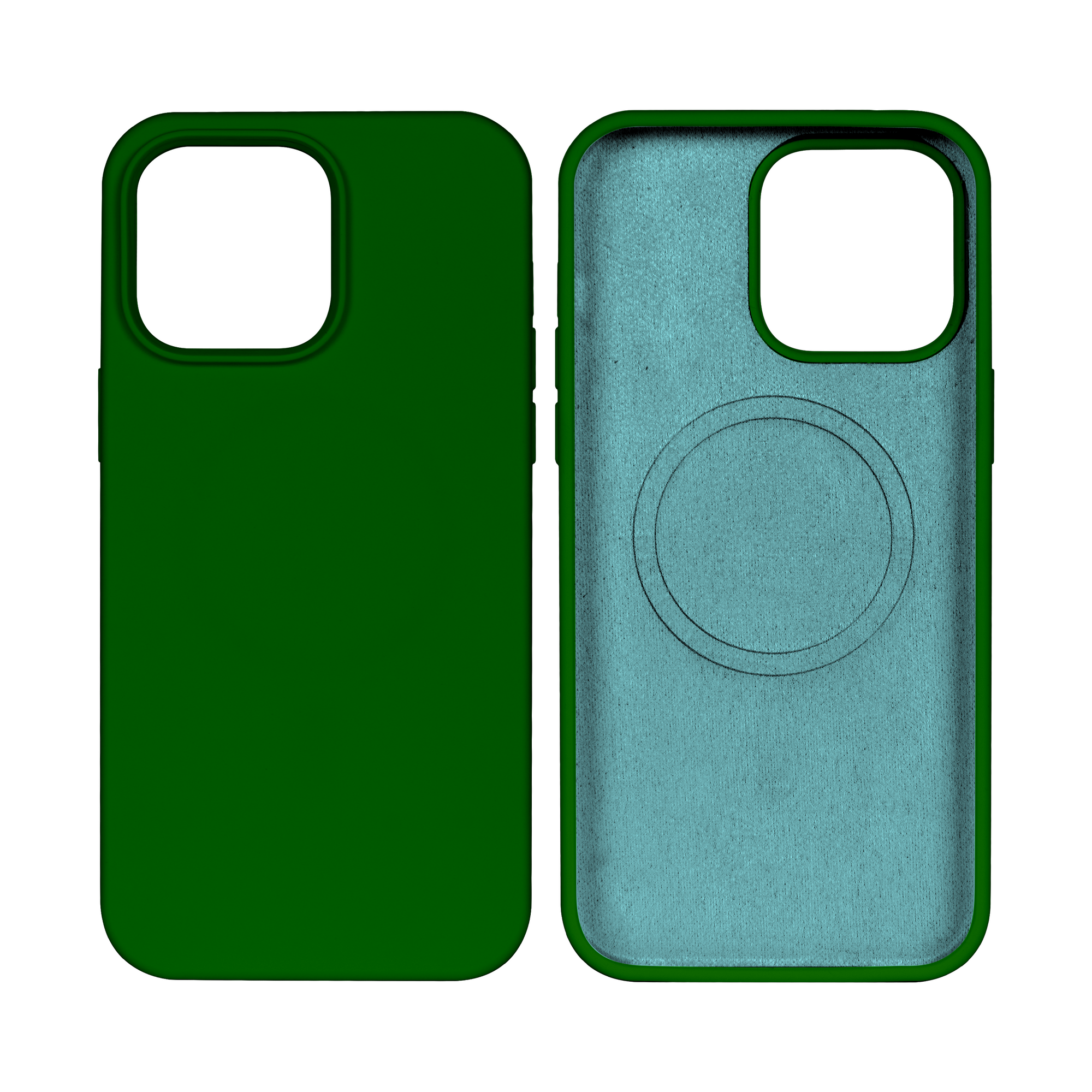 Rixus pour iPhone 14 Pro Max Coque en TPU souple avec MagSafe Vert foncé