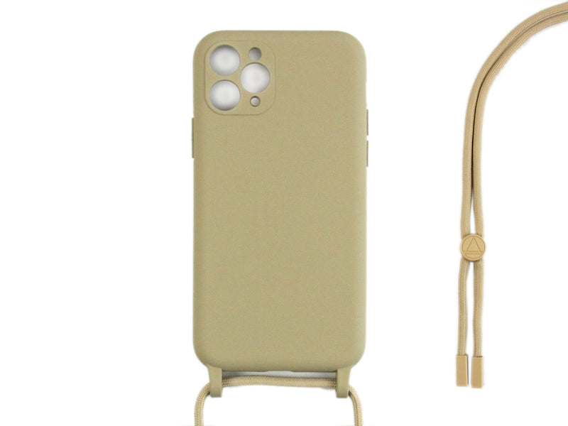 Rixus Pour iPhone 11 Pro Max TPU Housse Cordon Collier Or
