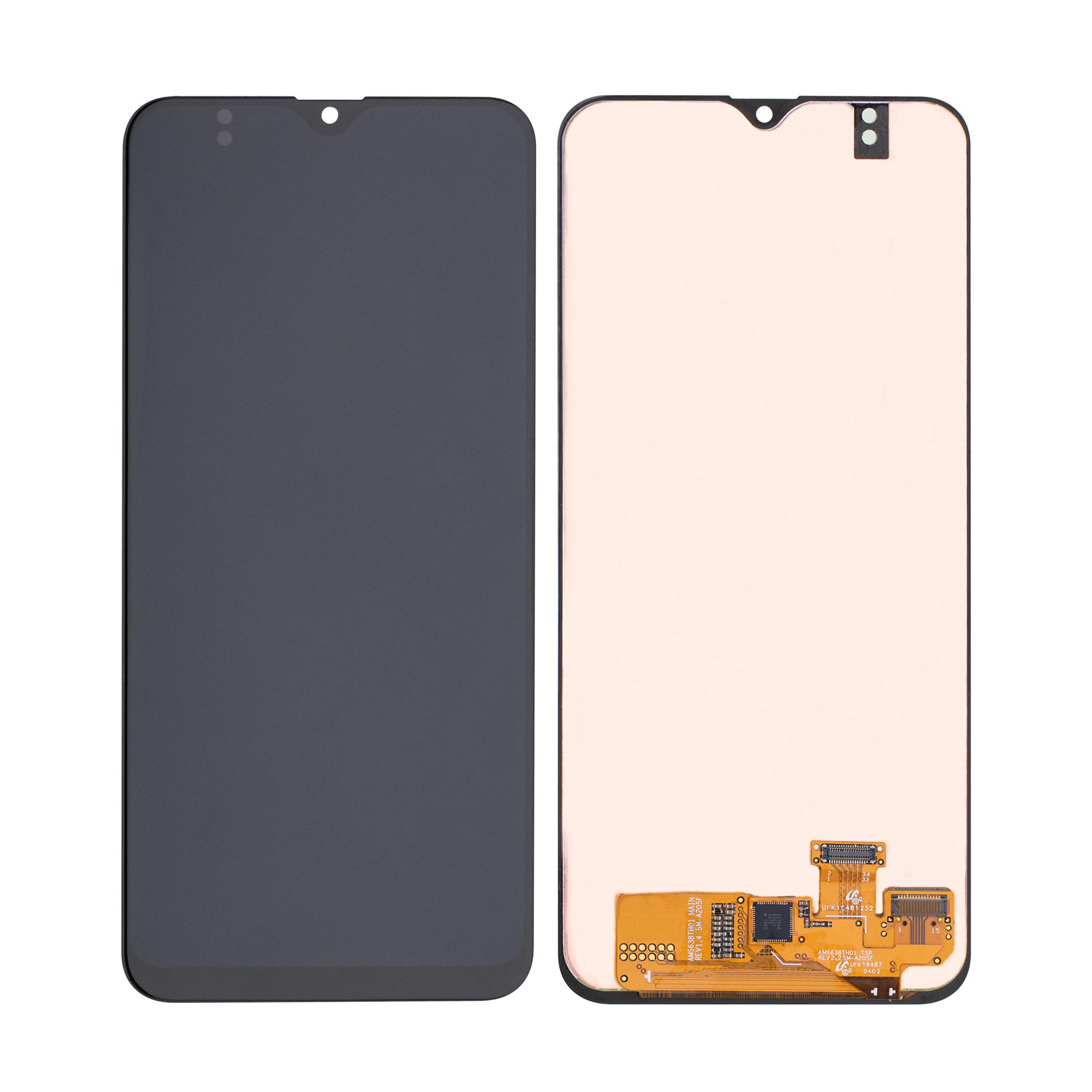Samsung Galaxy A20 A205F Ecran et Digitizer Noir Sans Cadre (OLED)