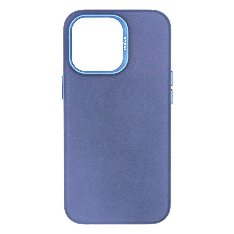 Rixus Classic 02 Case With MagSafe Pour iPhone 13 Pro Bleu