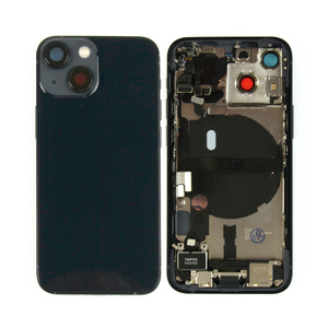 Pour iPhone 13 Mini Boîtier complet avec toutes les petites pièces sans la batterie et la caméra arrière Minuit