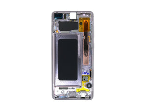 Samsung Galaxy S10 Plus G975F Écran et numériseur avec cadre blanc céramique Service Pack