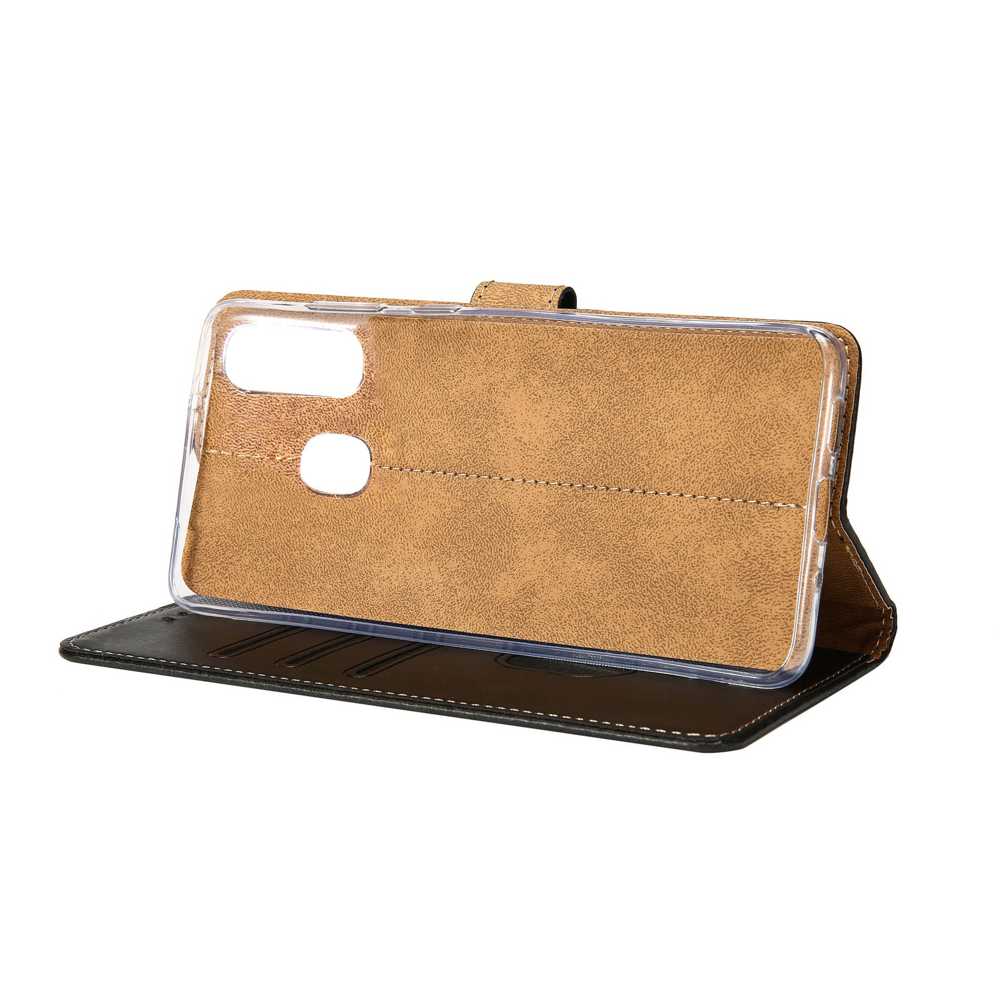 Rixus Bookcase Pour Samsung Galaxy A20e A202F Noir