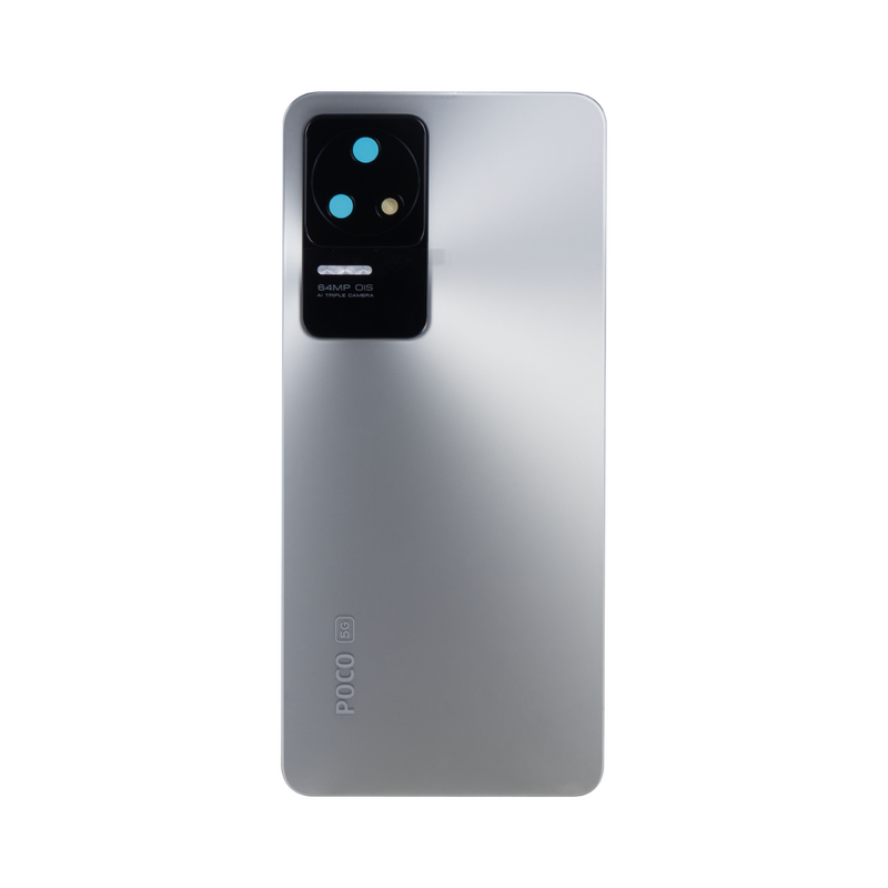 Xiaomi Poco F4 5G (22021211RG,22021211RI) Coque arrière avec objectif Argent Clair de Lune OEM
