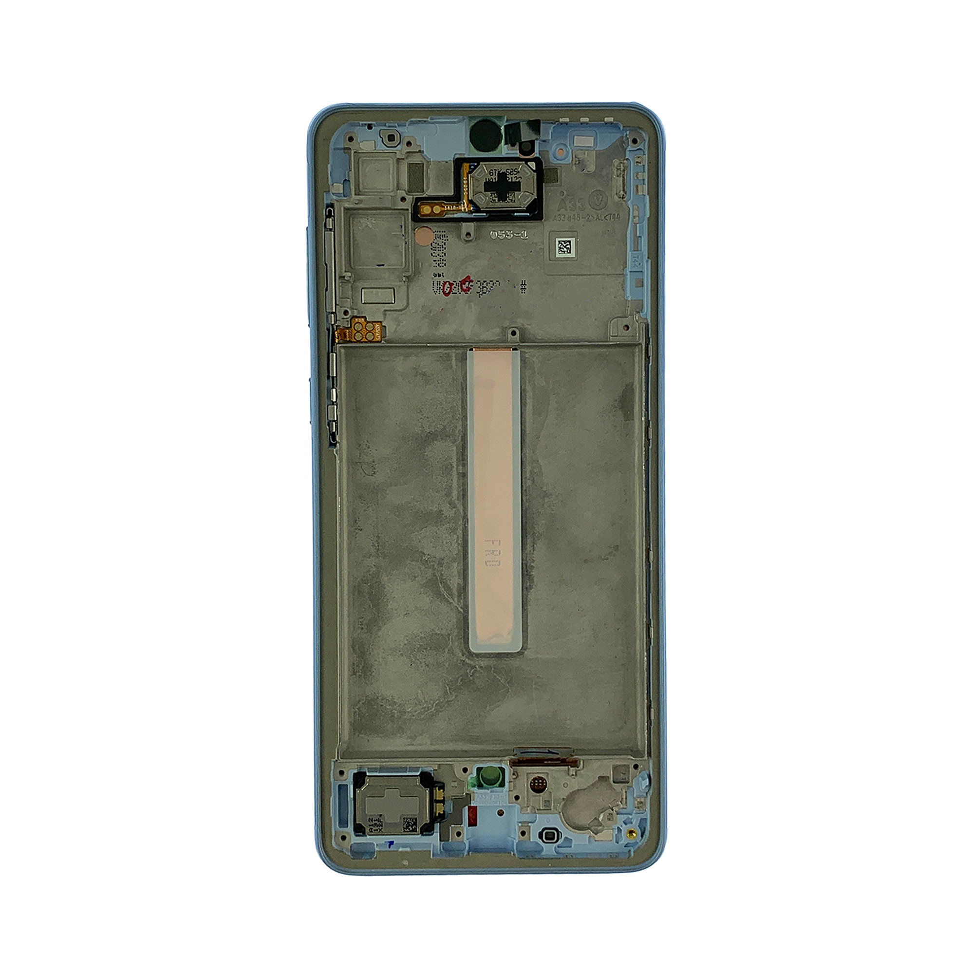 Samsung Galaxy A33 5G A336B Écran et numériseur avec cadre Bleu brillant Soft-OLED