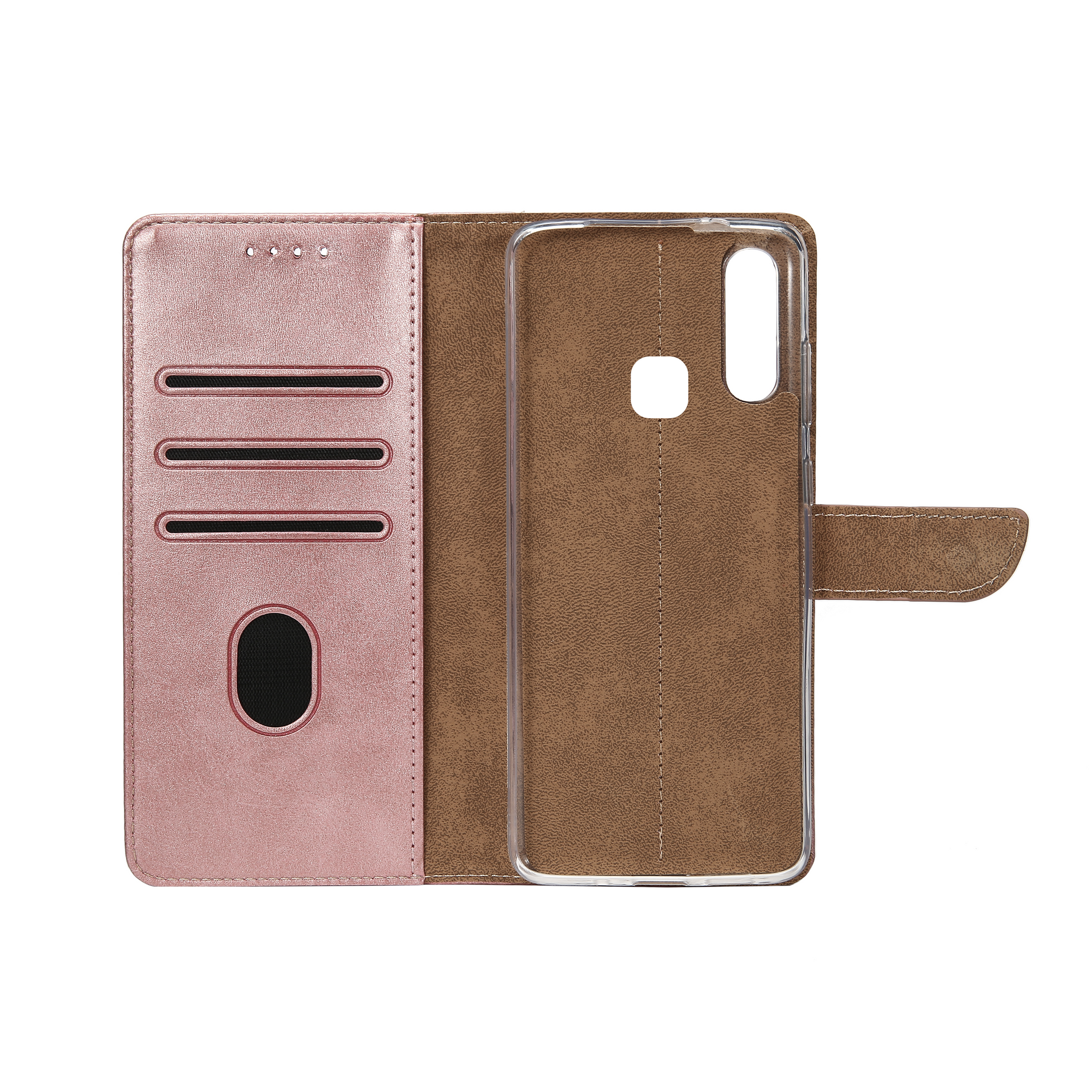 Rixus Bookcase Pour Samsung Galaxy A20e A202F Rose
