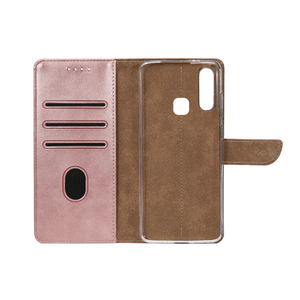 Rixus Bookcase Pour Samsung Galaxy A20e A202F Rose