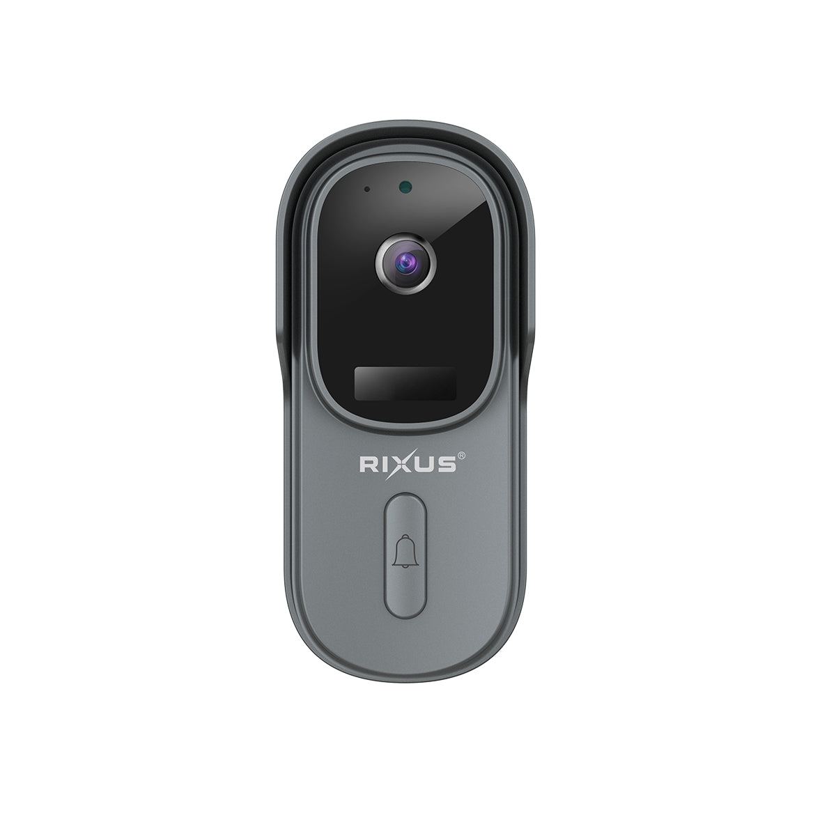 Rixus Wireless Battery Powered Doorbell With Camera Gray (sonnette sans fil alimentée par batterie avec caméra)