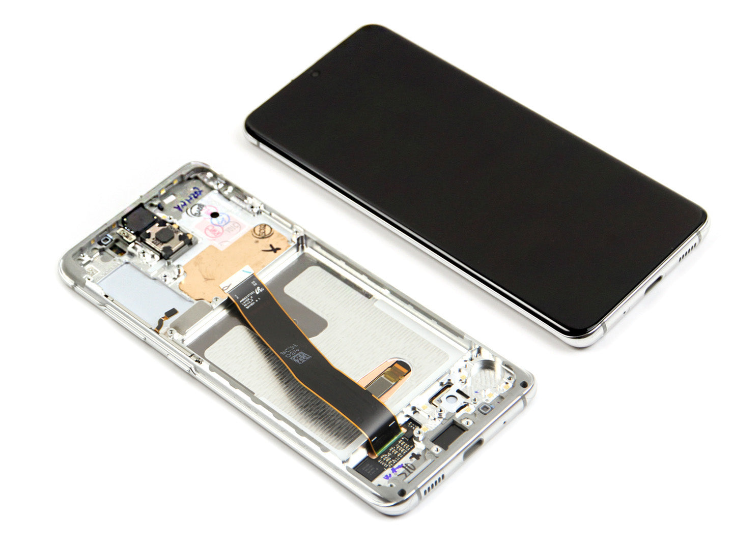 Samsung Galaxy S20 G980F, S20 5G G981F Ecran et numériseur avec cadre Cloud White Service Pack
