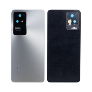 Xiaomi Poco F4 5G (22021211RG,22021211RI) Coque arrière avec objectif Argent Clair de Lune OEM