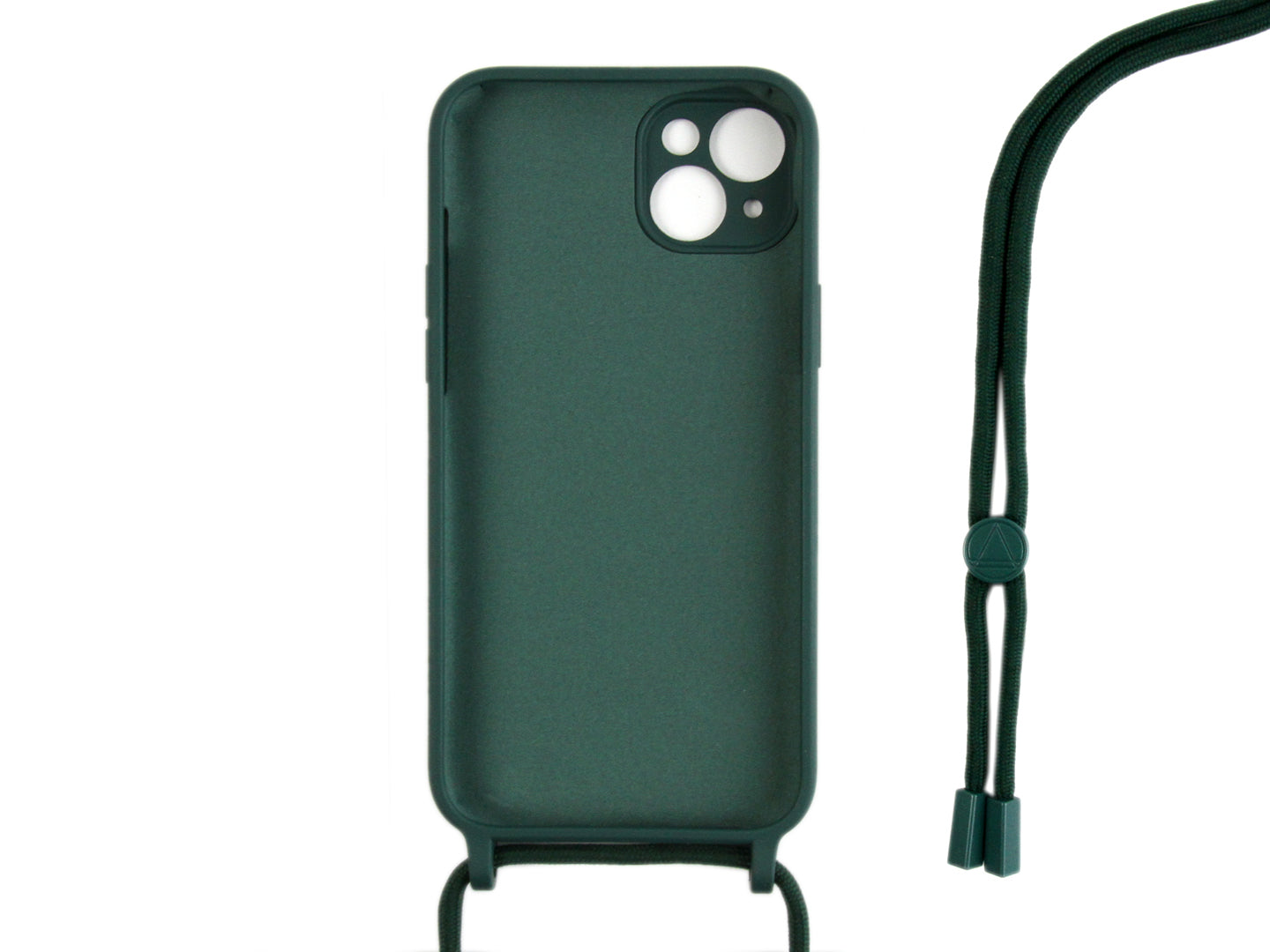 Rixus Pour iPhone 13 TPU Cover Cordon Collier Vert Foncé