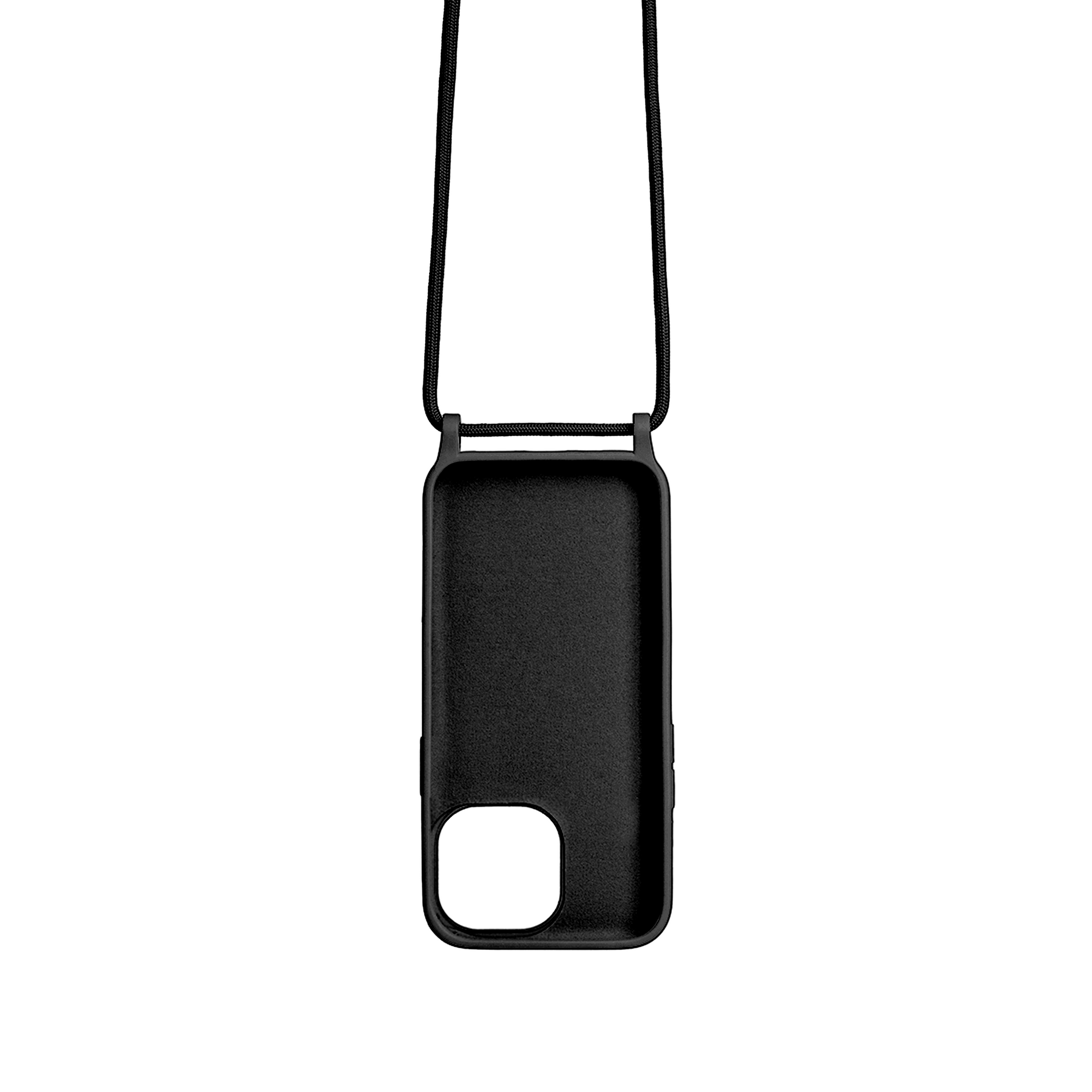 Rixus Pour iPhone 11 TPU Necklace Cord Cover Noir