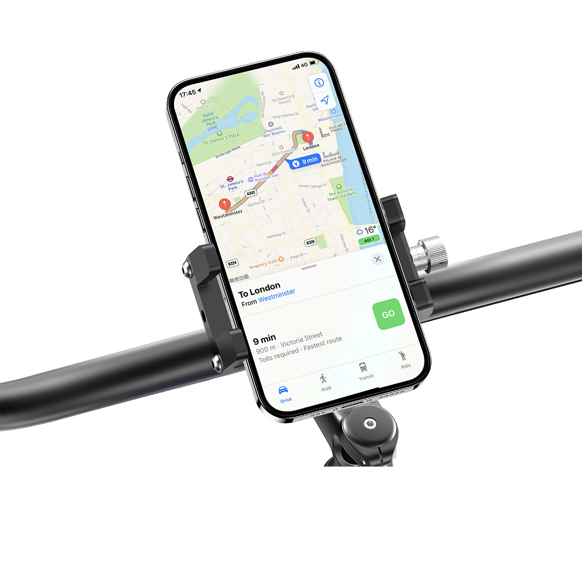 Rixus RXHB06 Support de téléphone pour vélo Noir