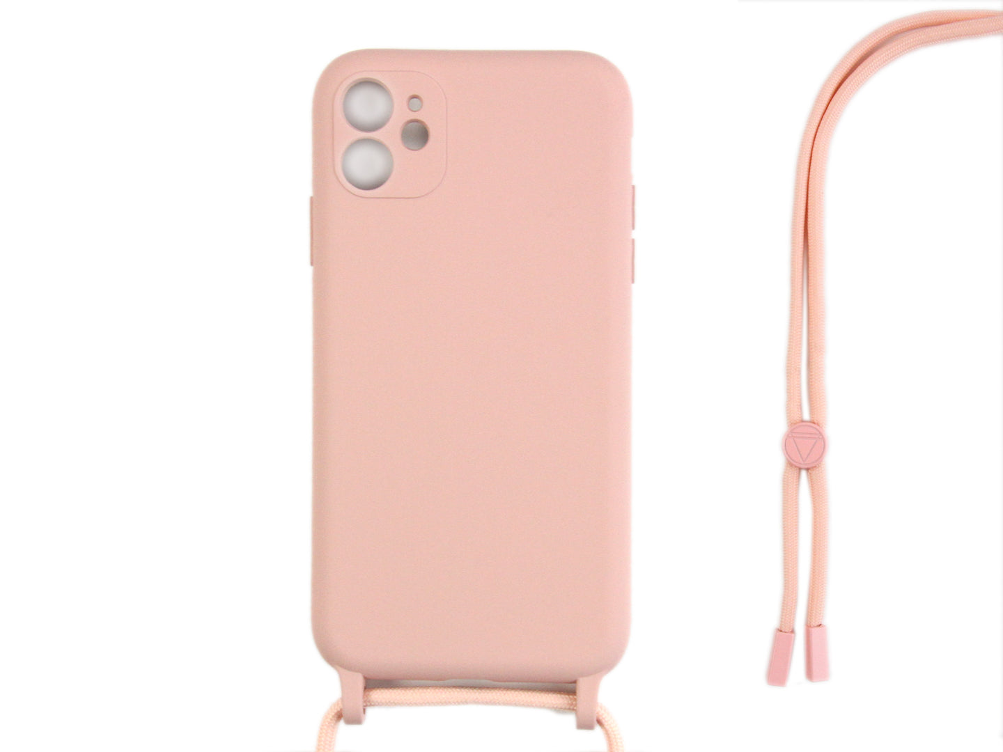Rixus Pour iPhone 12 Mini TPU Housse pour collier et cordon rose