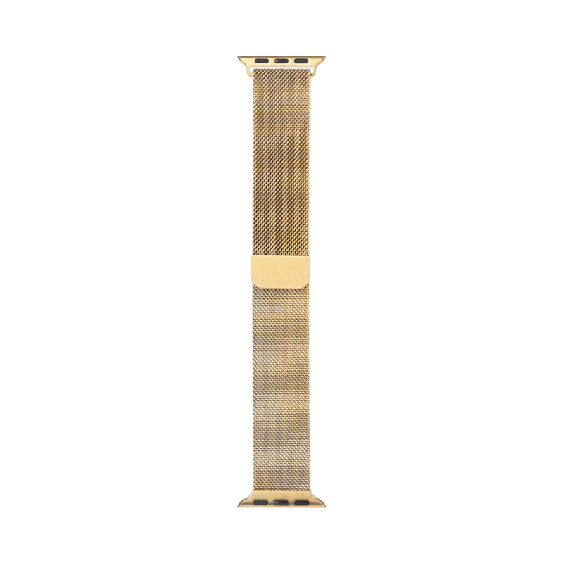 Pour Apple Watch 42mm, 44mm, 45mm, 49mm Bracelet Boucle Milanaise Or