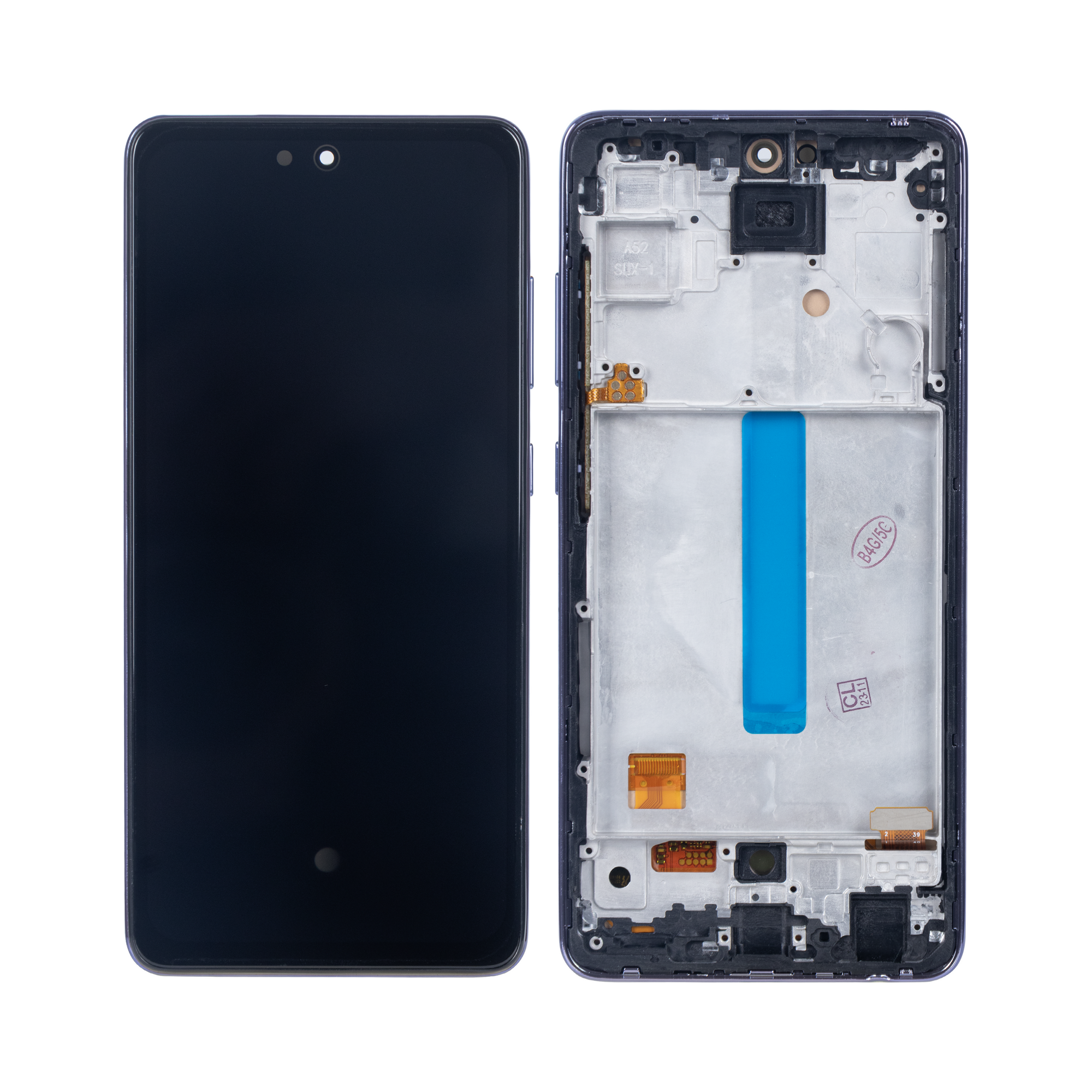 Samsung Galaxy A52 4G A525F Ecran et Digitizer Avec Cadre Violet Soft-OLED Awesome