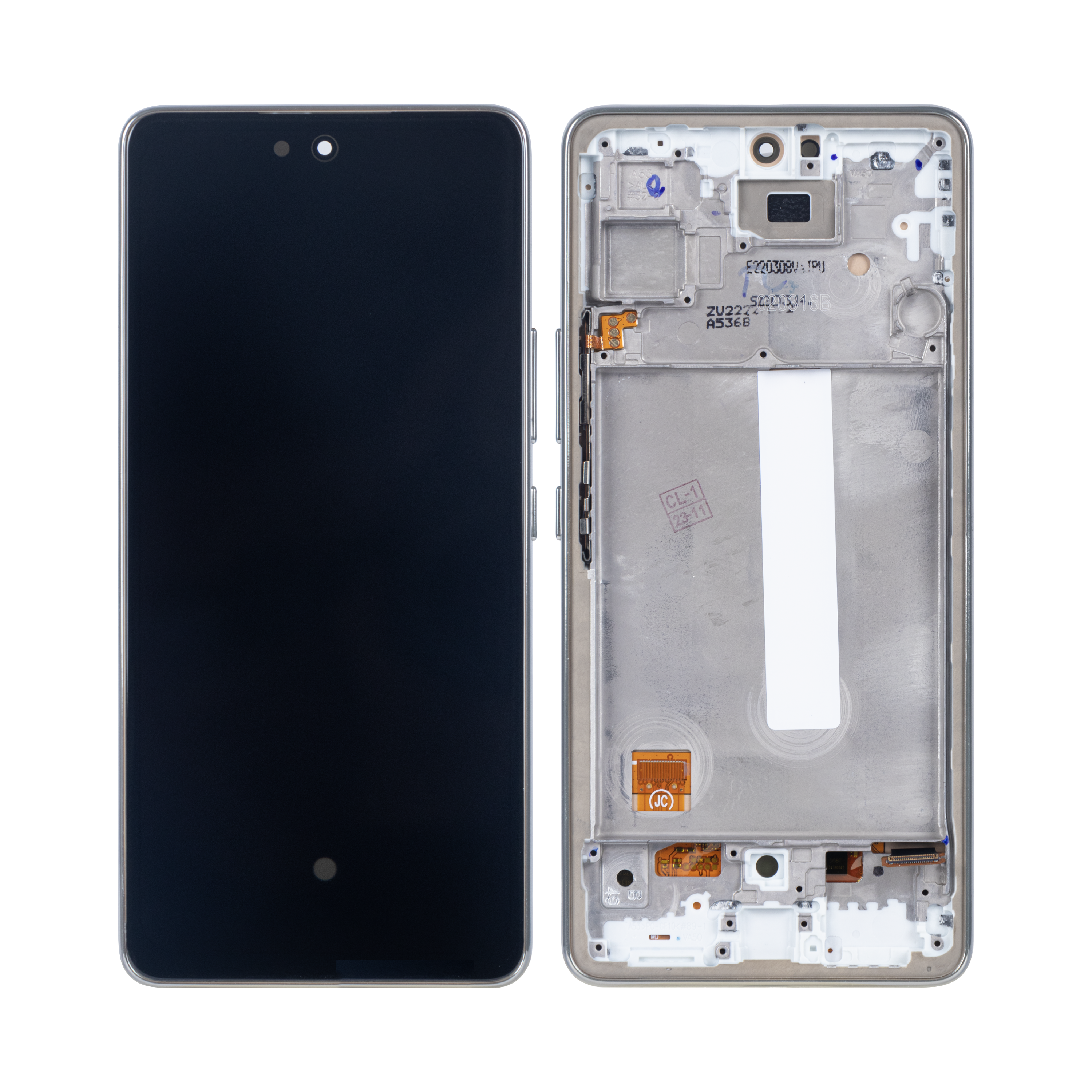 Samsung Galaxy A53 5G A536B Ecran et Digitizer Avec Cadre Blanc Soft-OLED