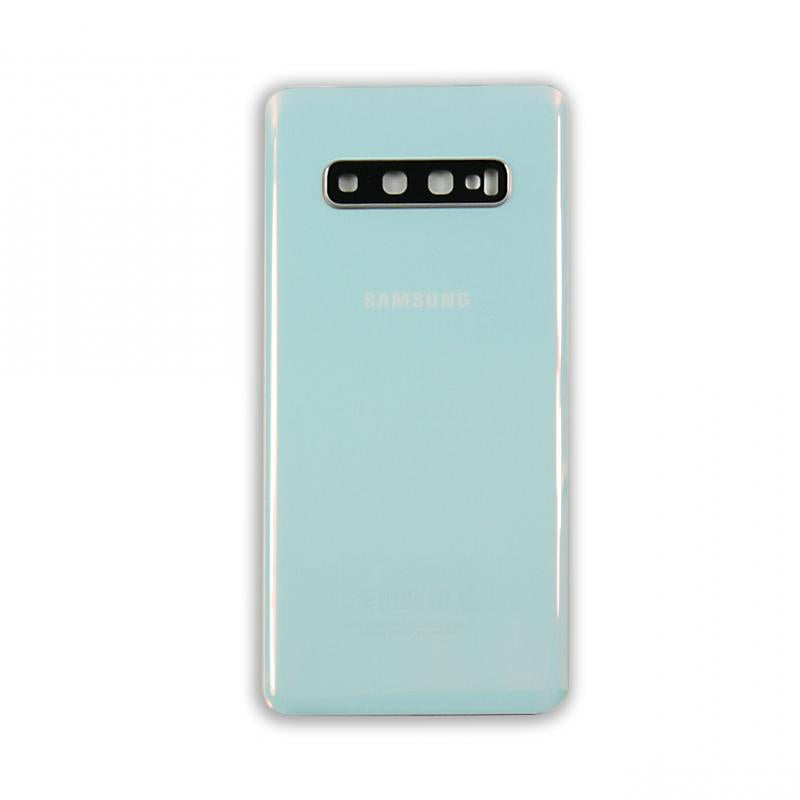 Samsung Galaxy S10 Plus G975F Coque arrière blanc prisme avec objectif (OEM)