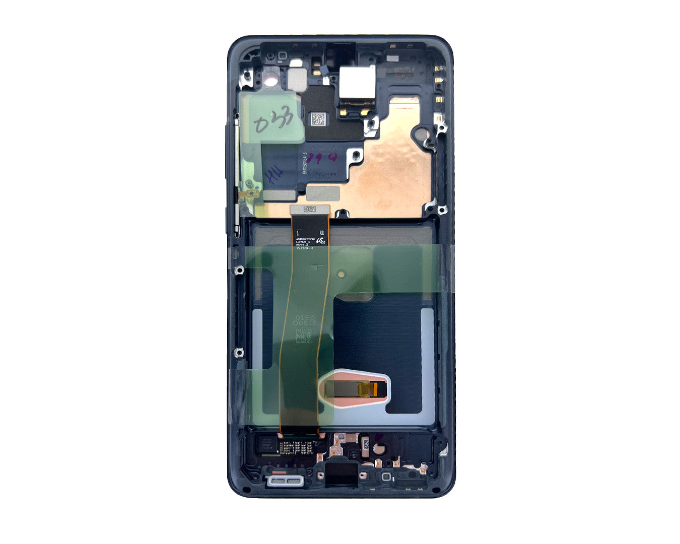 Samsung Galaxy S20 Ultra G988B Ecran et Numériseur Avec Cadre Sans Appareil Photo Noir Cosmique Service Pack