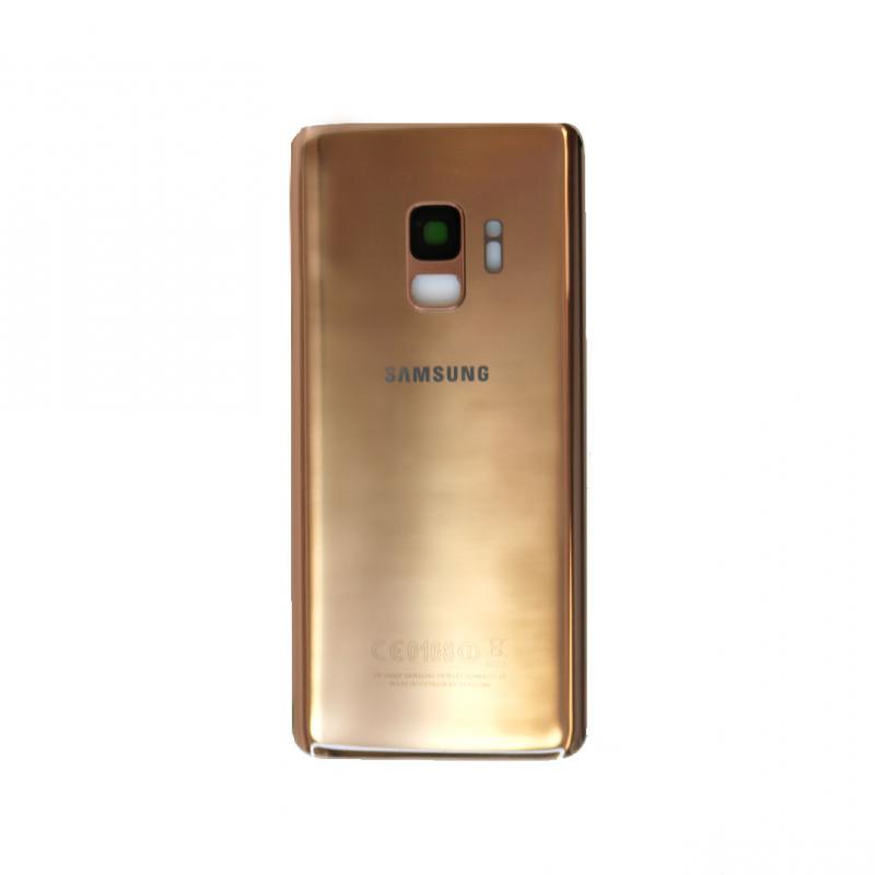 Samsung Galaxy S9 G960F Coque arrière Sunrise Gold avec objectif (OEM)