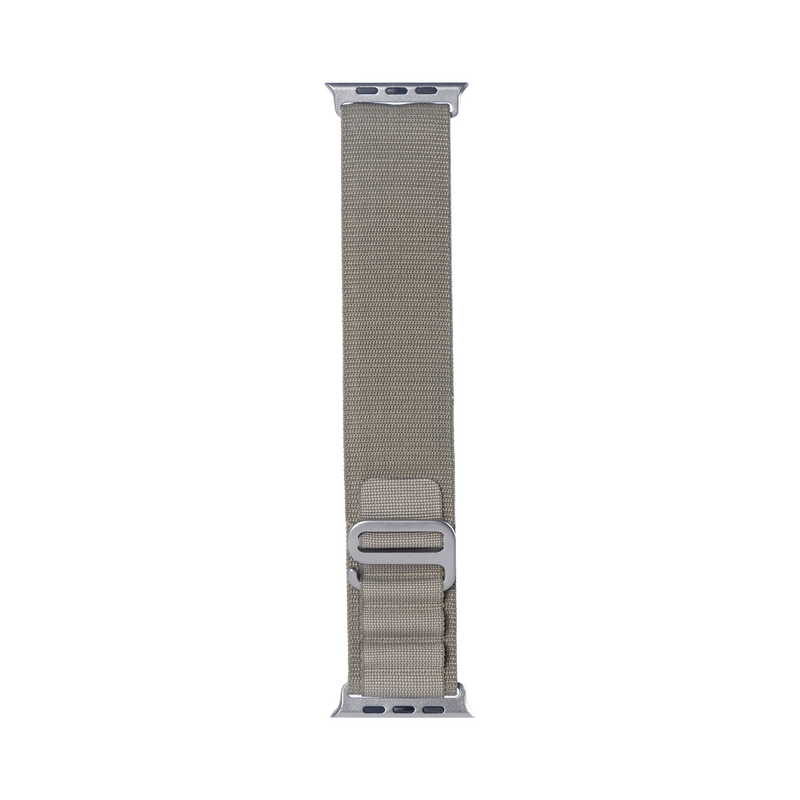 Pour Apple Watch 42mm, 44mm, 45mm, 49mm Bracelet Nylon Alpine Loop Olive Boîte de vente au détail