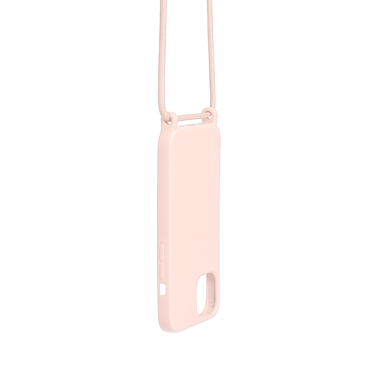 Rixus Pour iPhone 13 TPU Cover Cordon Collier Rose