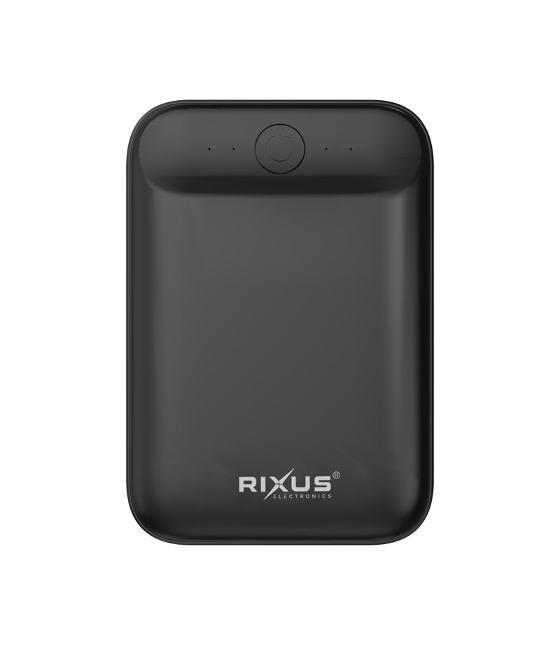 Rixus RXPB33A Banque d'énergie ultra-compacte 10000 mAh Noir